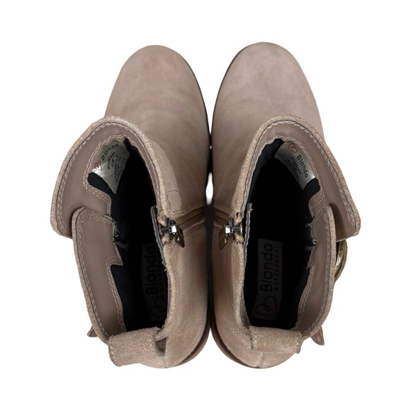 Blondo Suede Beige Dagger Waterproof 
Bootie USA Women's Tan Suede Ankle Boots - Picture 6 of 10